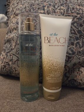 At The Beach Bundle - Bath & Body Works Fragrance Mist & Body Cream - NWT